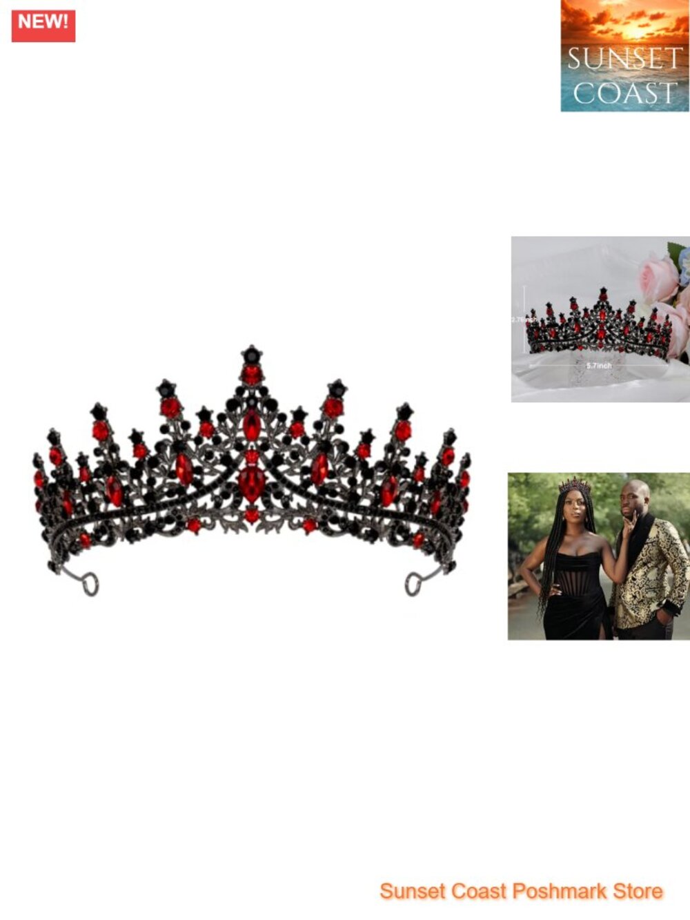 Princess Queen Crown Tiara Rhinestone Wedding Prom Pageant Cosplay Costume